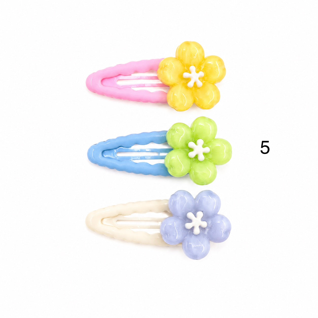 Acrylic Flower Hair Clips