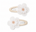 Double Floral Embroidery Hairclips