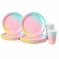 Rainbow 9inch Plates-Cups