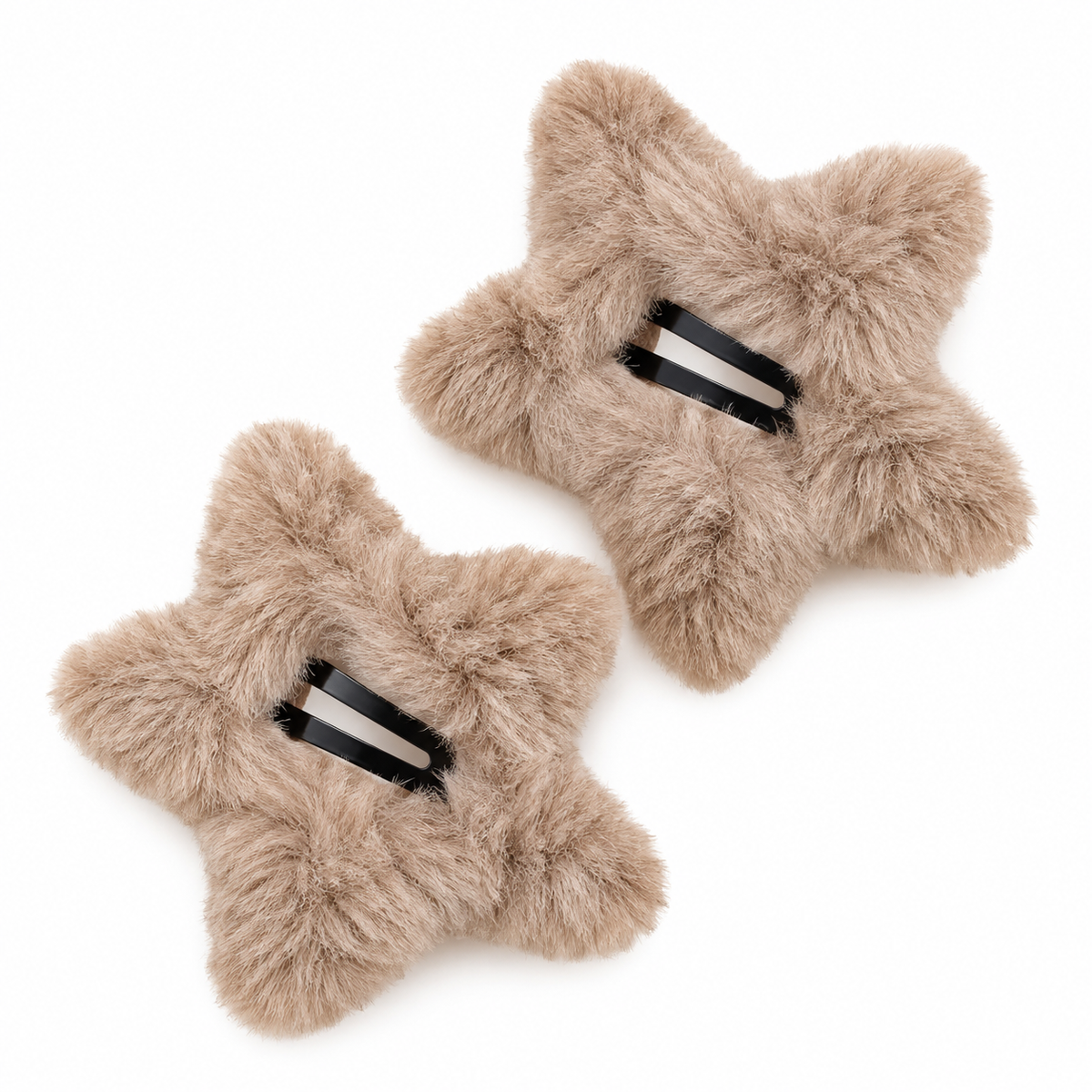 Fluffy Star Hair Clips