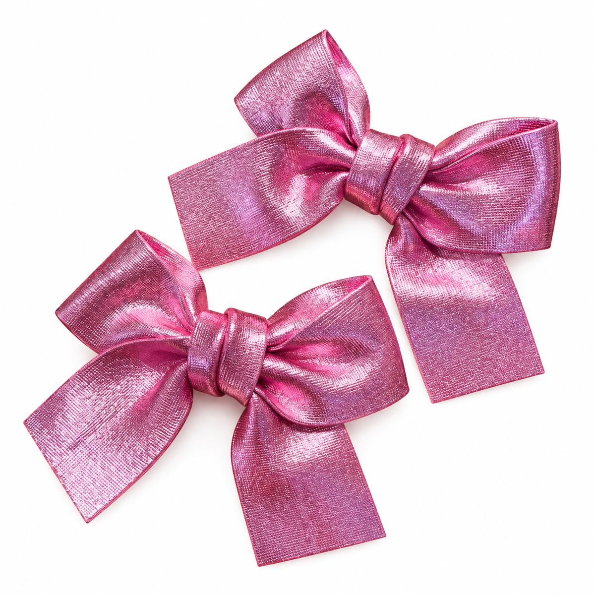 Metallic Bow Hair Clips