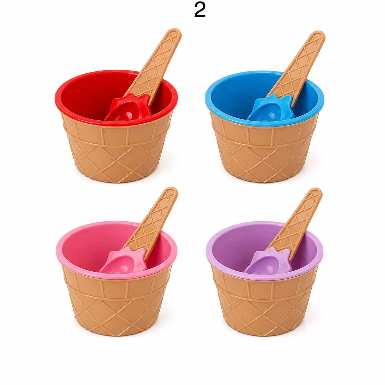 Ice Cream Bowls and Spoons