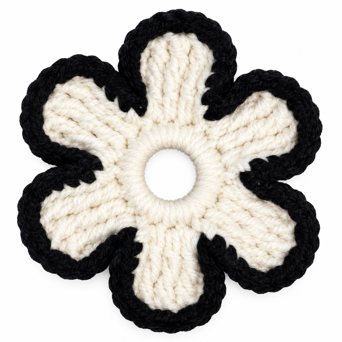 Crochet Flower Hair Scrunchie