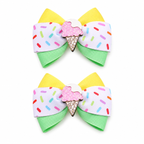 Ice Cream Bow Clips