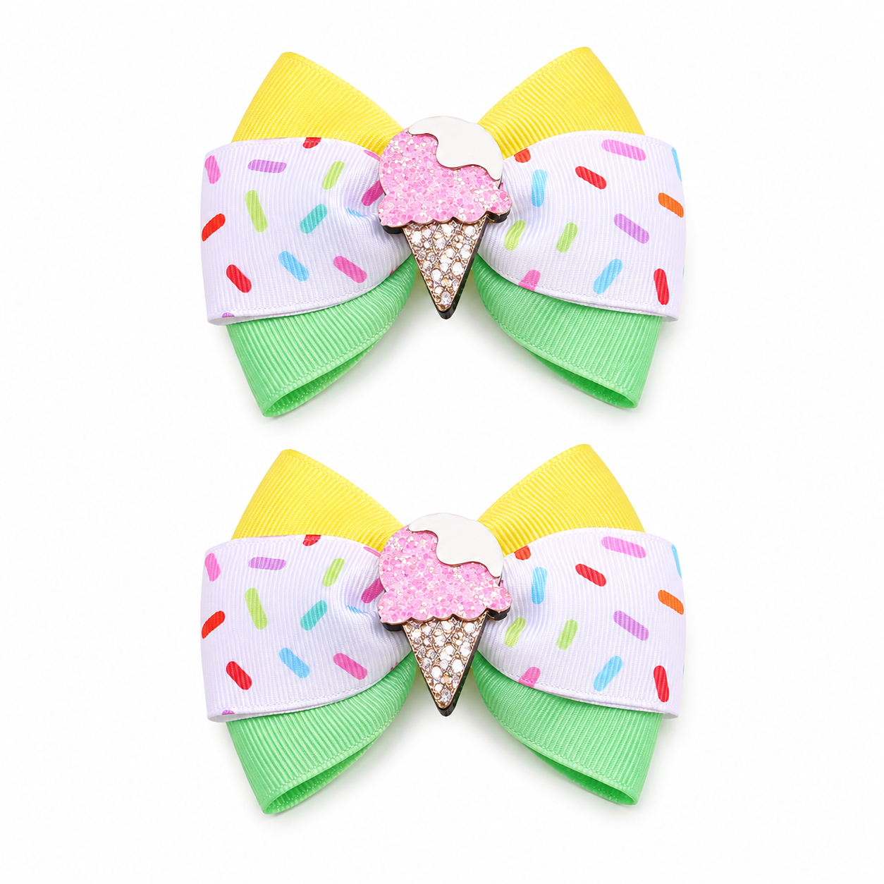 Ice Cream Bow Clips