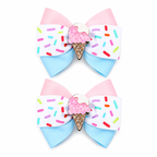 Ice Cream Bow Clips