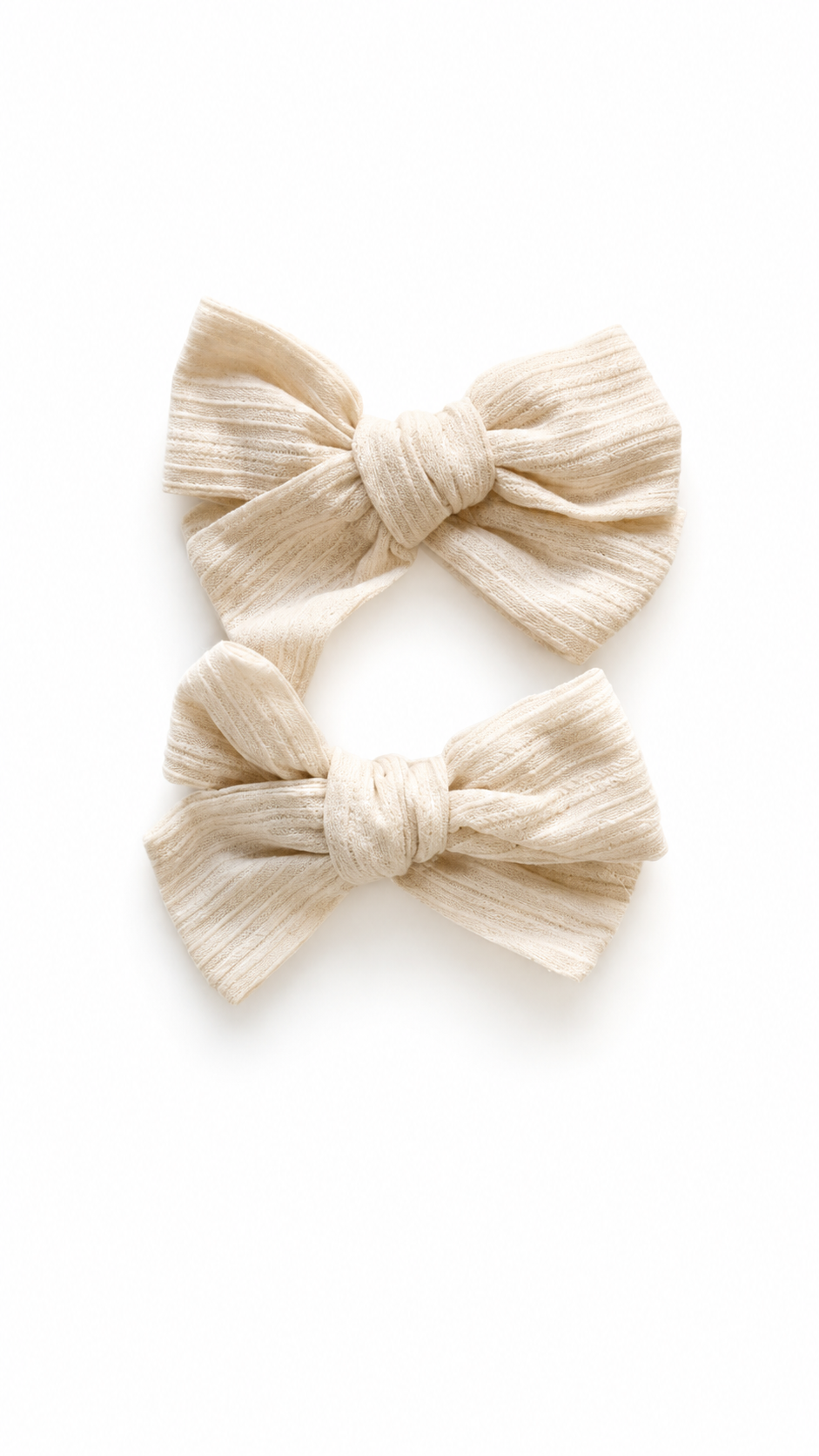 Ribbed Bow Clips