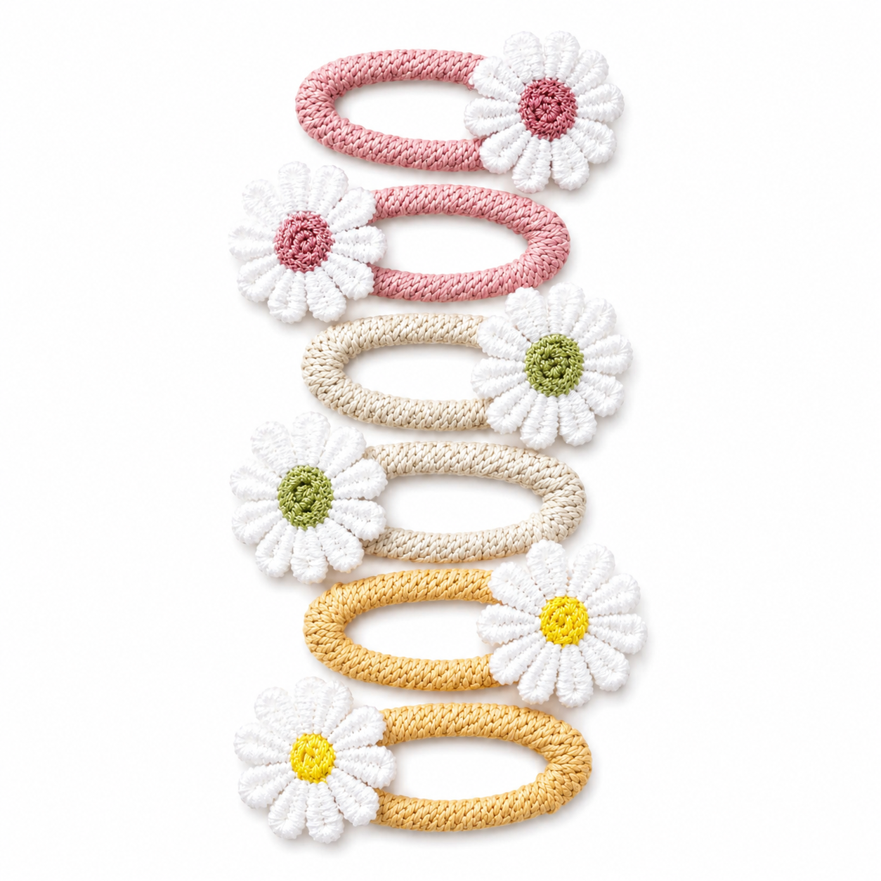 Floral Embroidery Hairclips