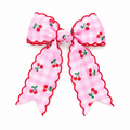 Cherry Plaid Hair Clip