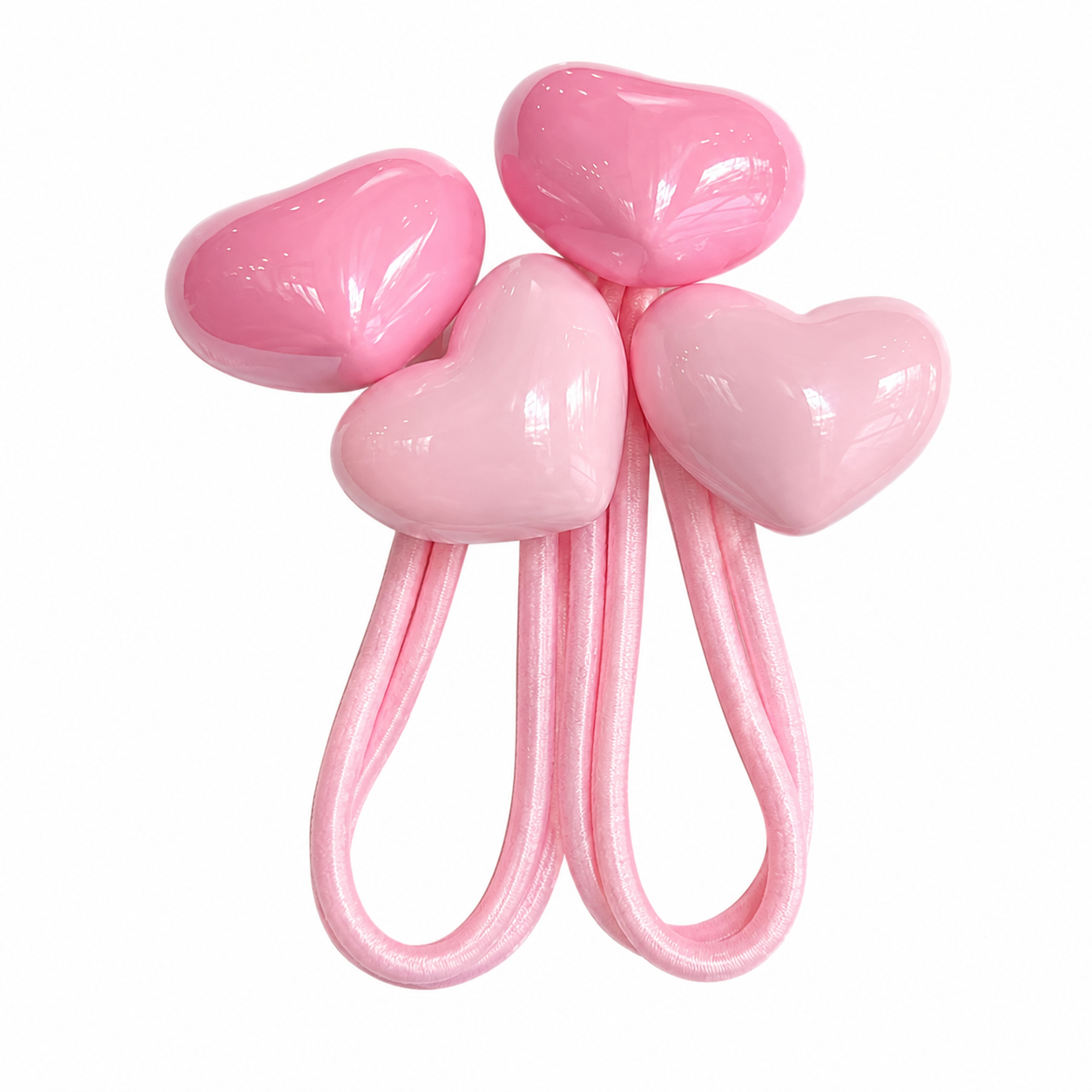 Double Heart Hair Elastics