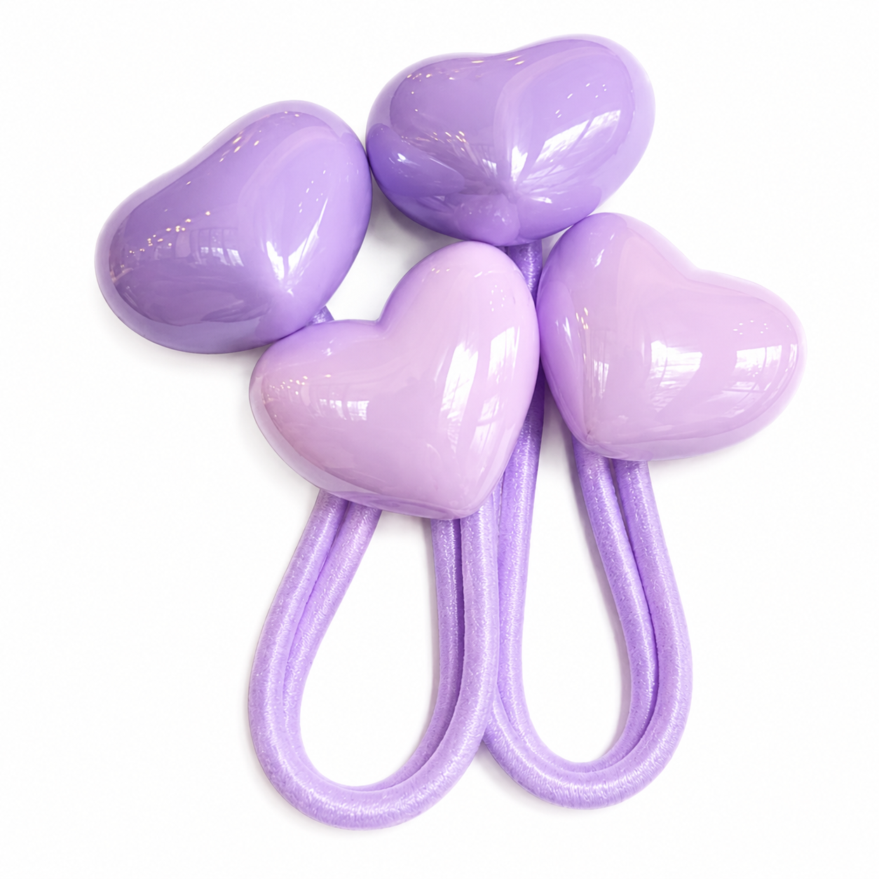 Double Heart Hair Elastics