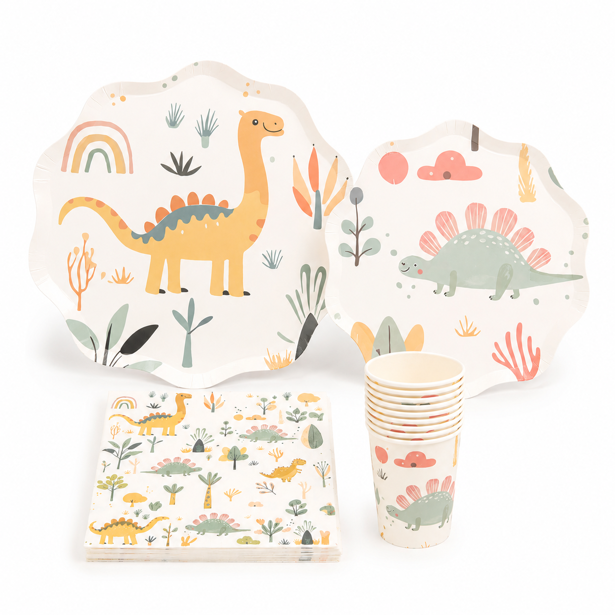 Dinosaur 10.5inch Plates- 8inch Plates-Cups-Napkins